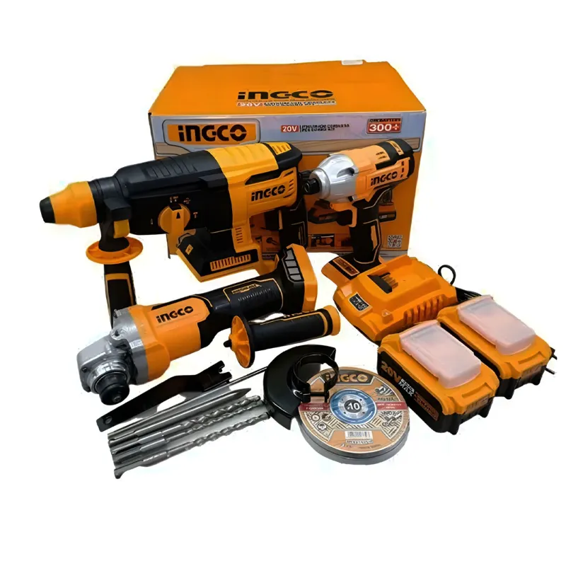 Ingco Lithium Ion Cordless Rotary Hammer Angle Grinder Impact Driver