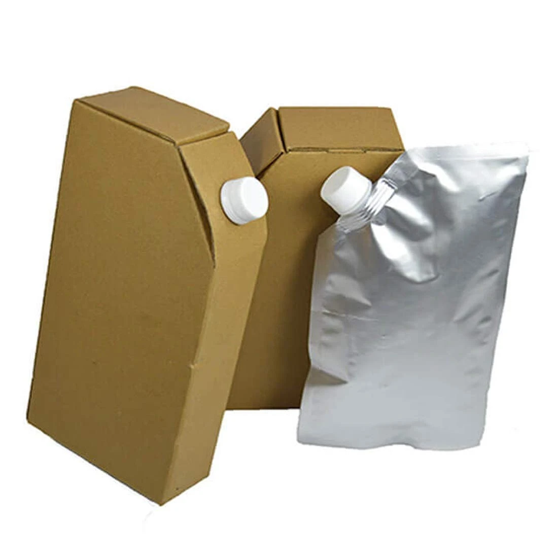 250 ml, 50 Pcs  Aluminum Spout Pouch with Outer Cardboard Container for Delivery, Takeaway, Outdoor Events