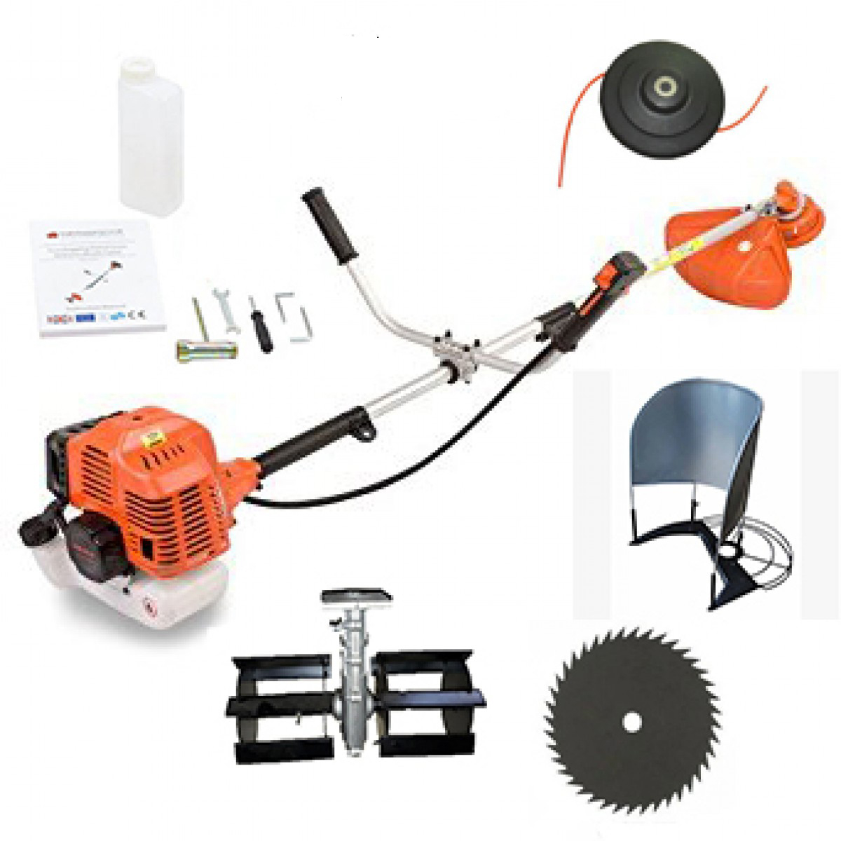 Grass cutter machine discount with tiller attachment