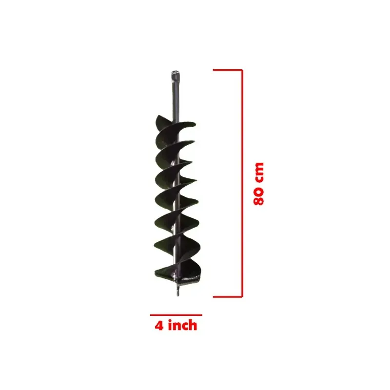 Zeyang 4 Inch (Double Spiral) Auger Bit for 2 Stroke & 4 Stroke For Earth Auger/ Post Hole Digger Machiner, EA-034