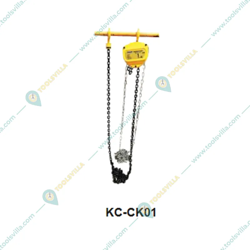 Gallop 1 Ton Capacity Chain Pulley, 6mm Load Chain, 3m Lift, 1.25 Ton Test Load, Single Fall, 304N Force, KC-CK01 