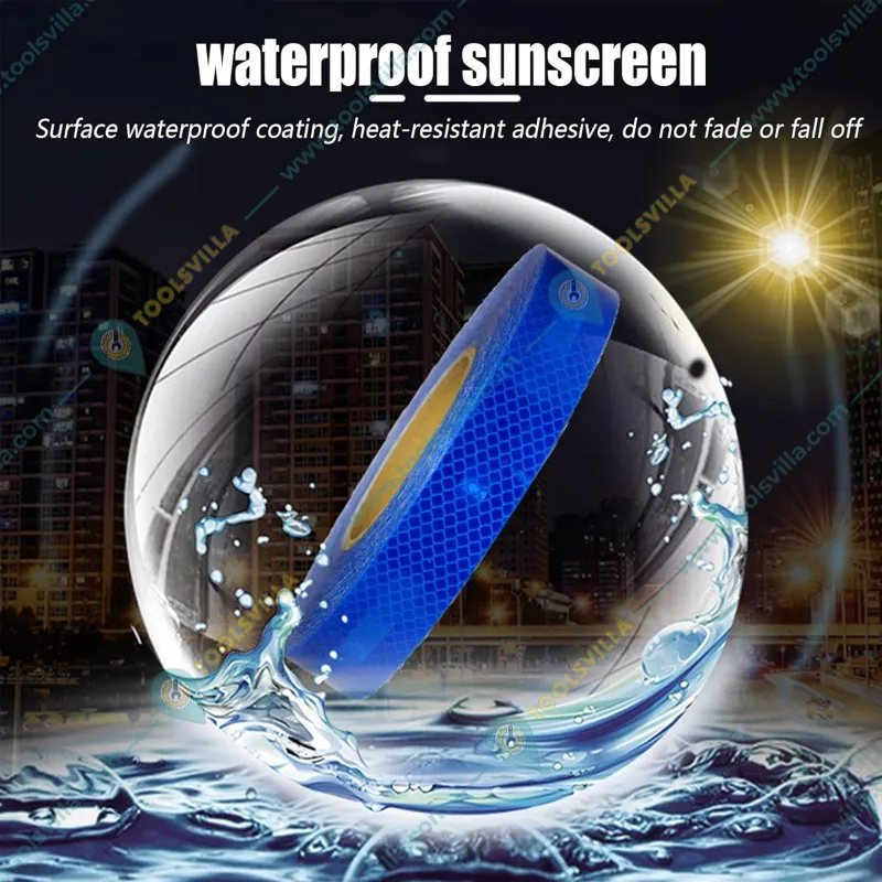 Minsales Blue Reflective Tape - 2 Inch x 40 Meter, Radium, Water Proof