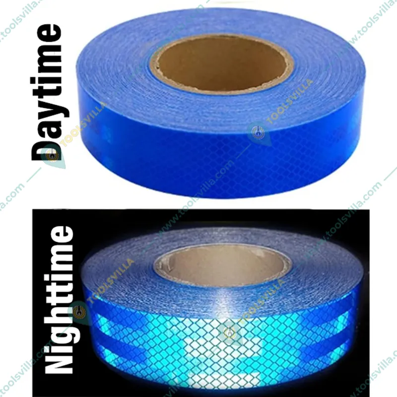 Minsales Blue Reflective Tape - 2 Inch x 40 Meter, Radium, Water Proof