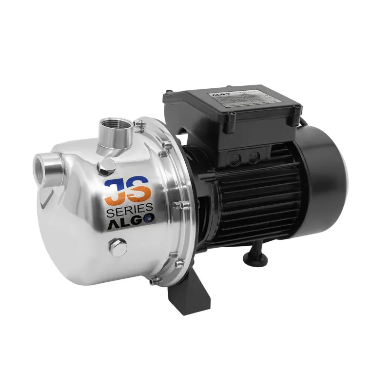 Algo 0.5 Hp Single Phase Self Priming SS Jet Pump 25m Head, 42 LPM Discharge, 25x25mm - 1 Year Warranty (JS-2-03S)