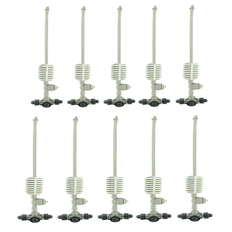 Irrigation Fogger System 4 Way Fogger Assembly Unit with Check Valve for Garden, Greenhouses, Mist Cooling System and Poultry Farm (Pack Of 10)