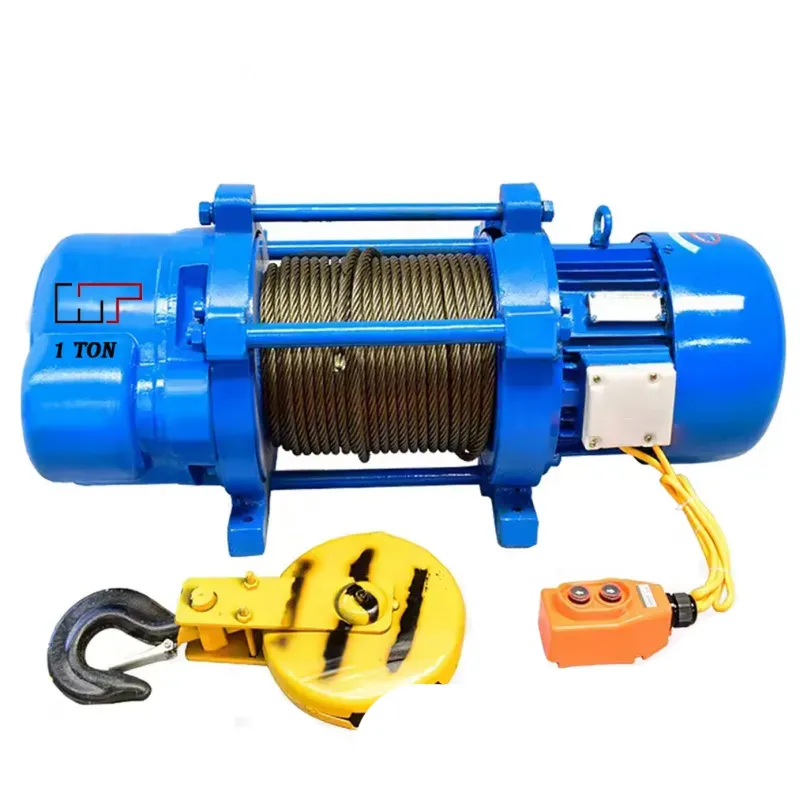 HT 500-1000 kg Capacity Three Phase 3 hp Electric Wire Rope Hoist, 60 meter*8 mm Wire Rope
