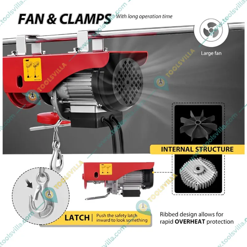 Powerfox PA 1000 kg Electric Hoist with 2.0 HP Copper Winding Motor, 7 mm diameter & 20 meter long Wire Rope