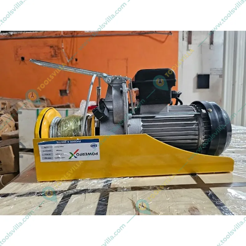 Powerfox PA 1000 kg Electric Hoist with 2.0 HP Copper Winding Motor, 7 mm diameter & 20 meter long Wire Rope