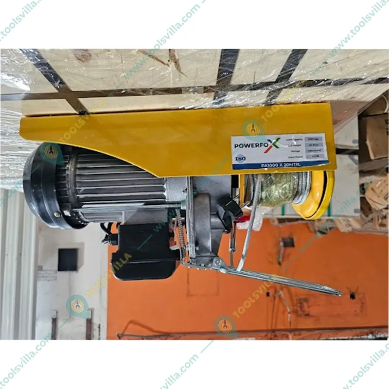 Powerfox PA 1000 kg Electric Hoist with 2.0 HP Copper Winding Motor, 7 mm diameter & 20 meter long Wire Rope
