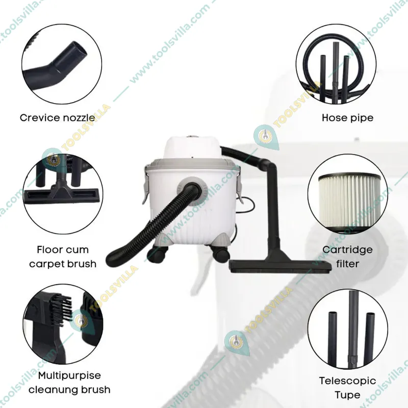 Starq 15Ltr 1000W Wet, Dry & Blower Vacuum Cleaner With All Required Accessories - 1 Year Warranty