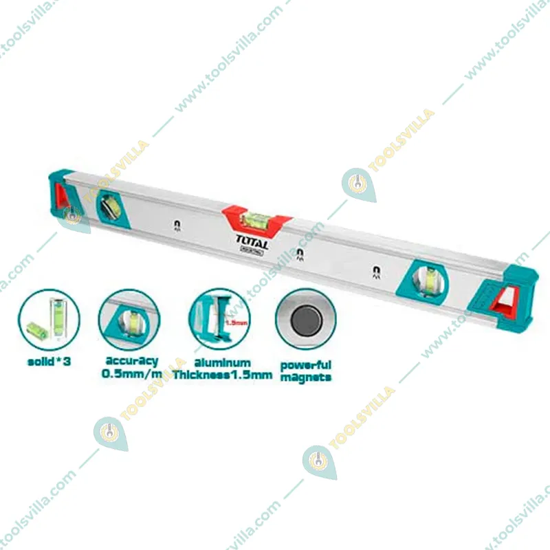 Total 100cm Spirit Level with Powerful Magnets (TMT21005M)