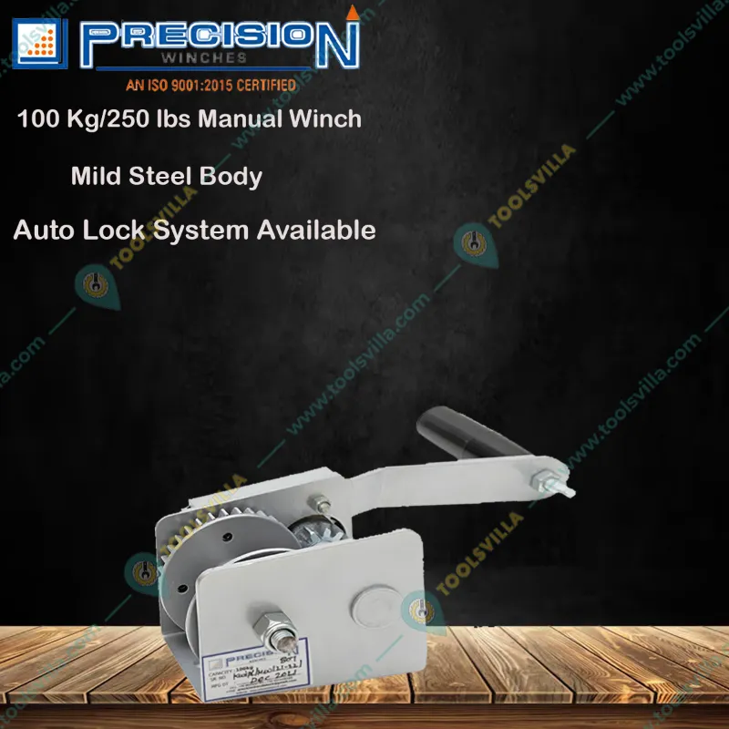 Precision 100 Kg/250 lbs Manual Operated Hand Winch With 6 Months Warranty