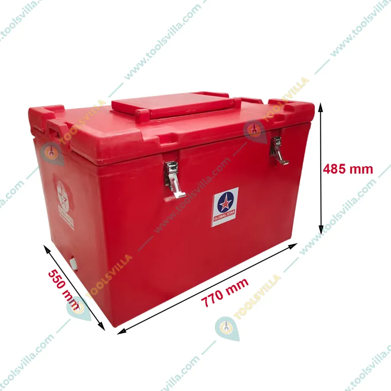 Global Star 100 Litre Insulated Chiller Ice-Box with Vending Lid and Drainage Hole for Medical, Party, Travel Purpose.