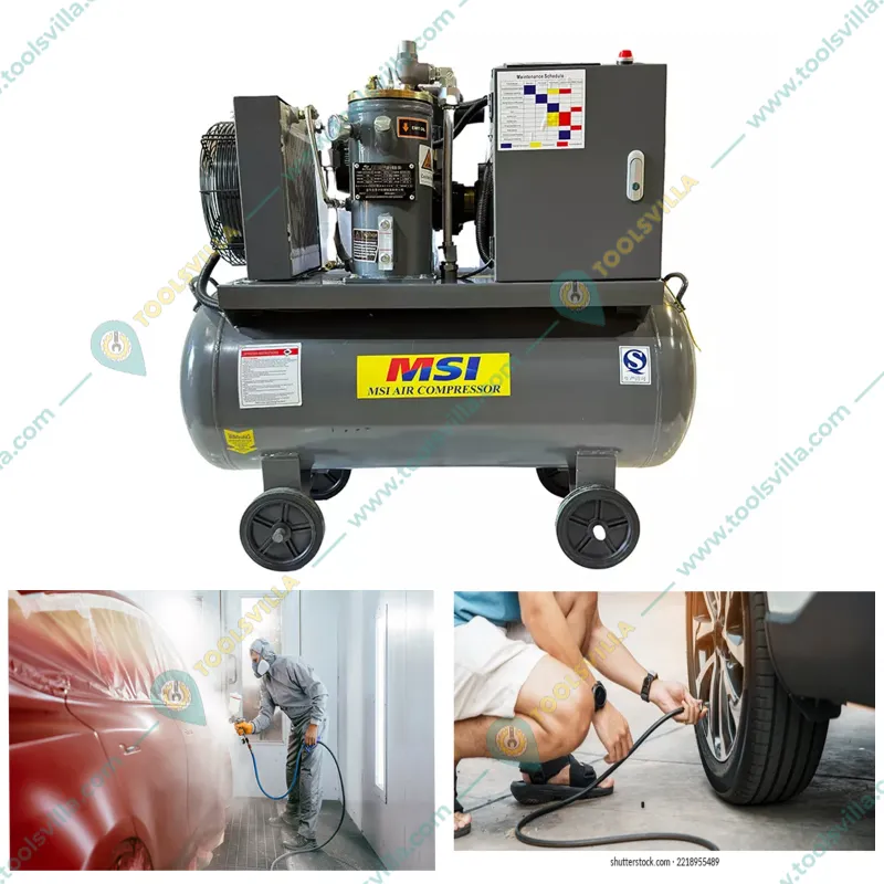 MSI 100L 4 HP Screw Type Air Compressor with 10 Bar Pressure (MSOC 22)