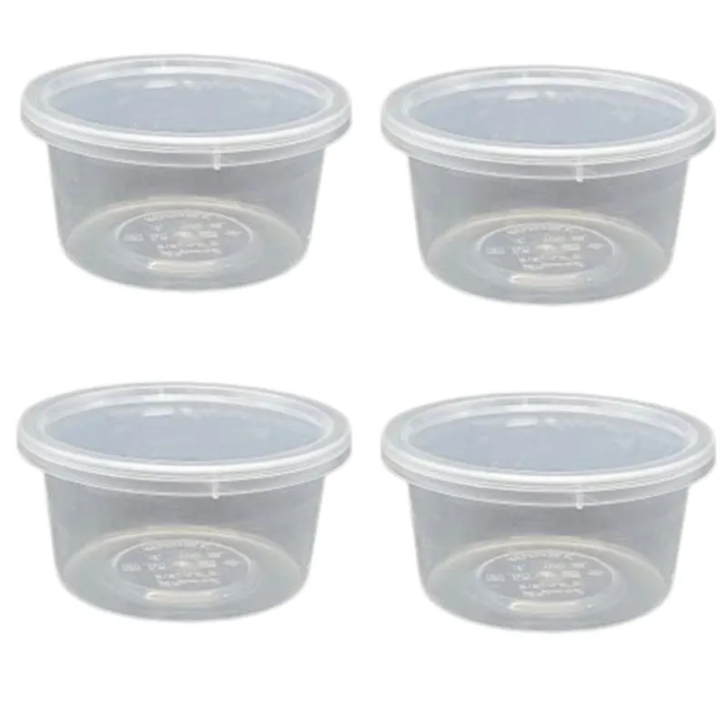 100 pcs, 100ml Reusable Transparent Container with Lid