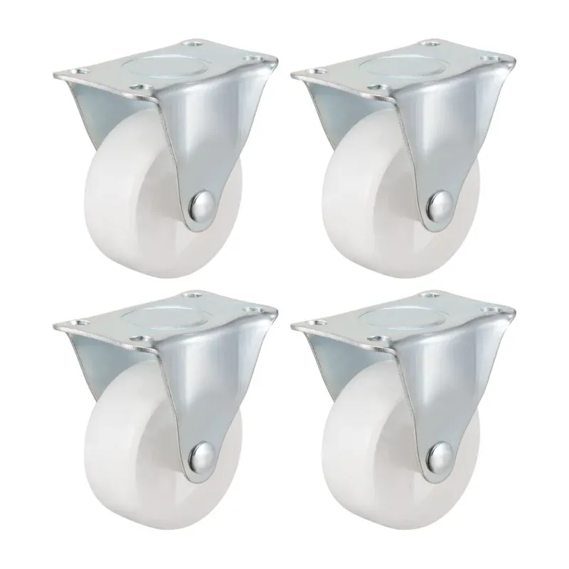 Premium Quality 4 inch Plate Type Fixed Caster Wheel, 330 kg Load Capacity (Pack of 4)