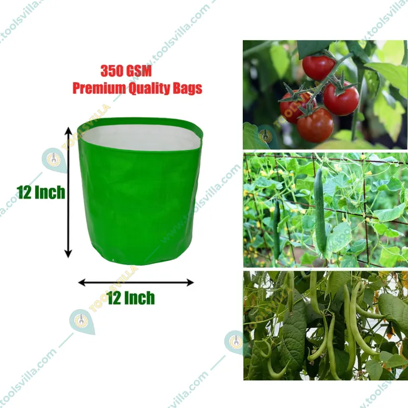 Siddhi 350 GSM 12 x 12 inch HDPE Grow Bag for Garden, Nursery (Pack of 100 pieces)