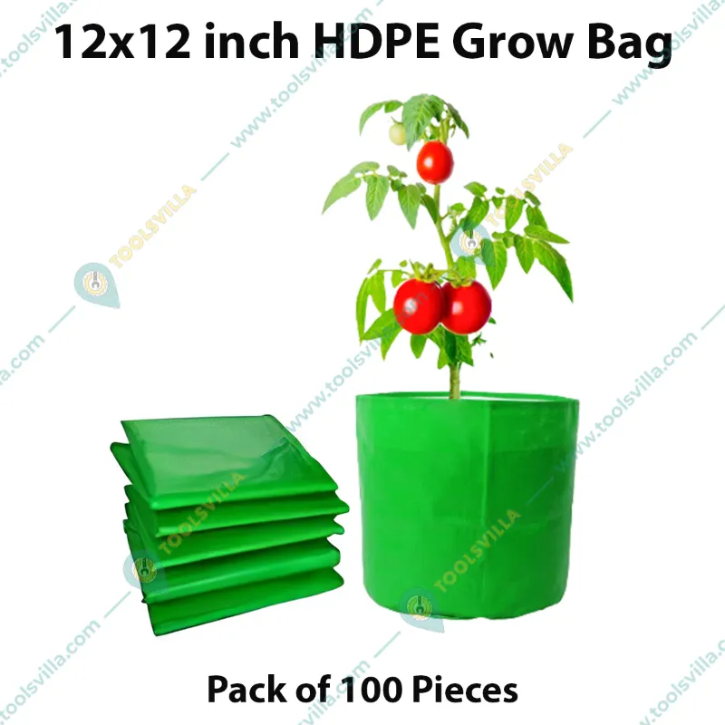 Siddhi 350 GSM 12 x 12 inch HDPE Grow Bag for Garden, Nursery (Pack of 100 pieces)