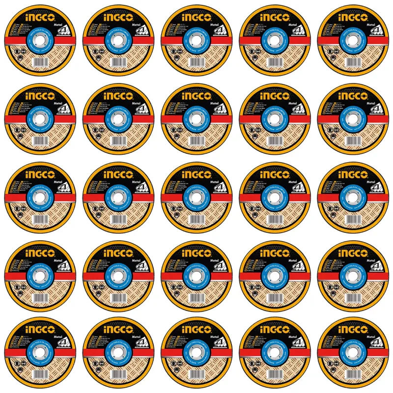 Ingco (MCD101071) 107x1x16 mm 4 inch Abrasive Metal Cutting Disc (Pack of 25)