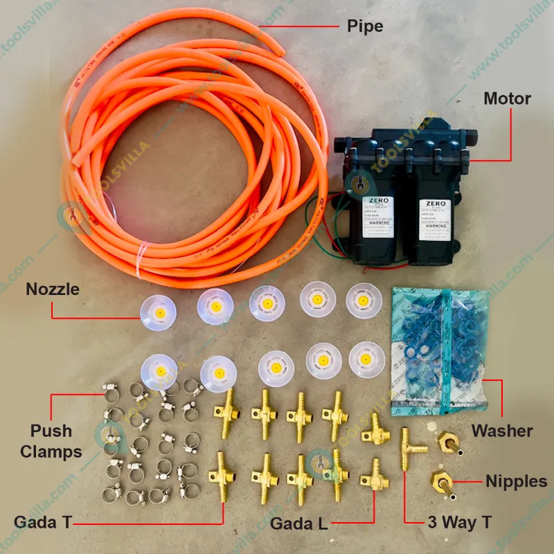 Heavy Duty Boom Sprayer Kit (450 PSI Motor, 10 Nozzles, 10 Meter Pipe & Other Accessories)