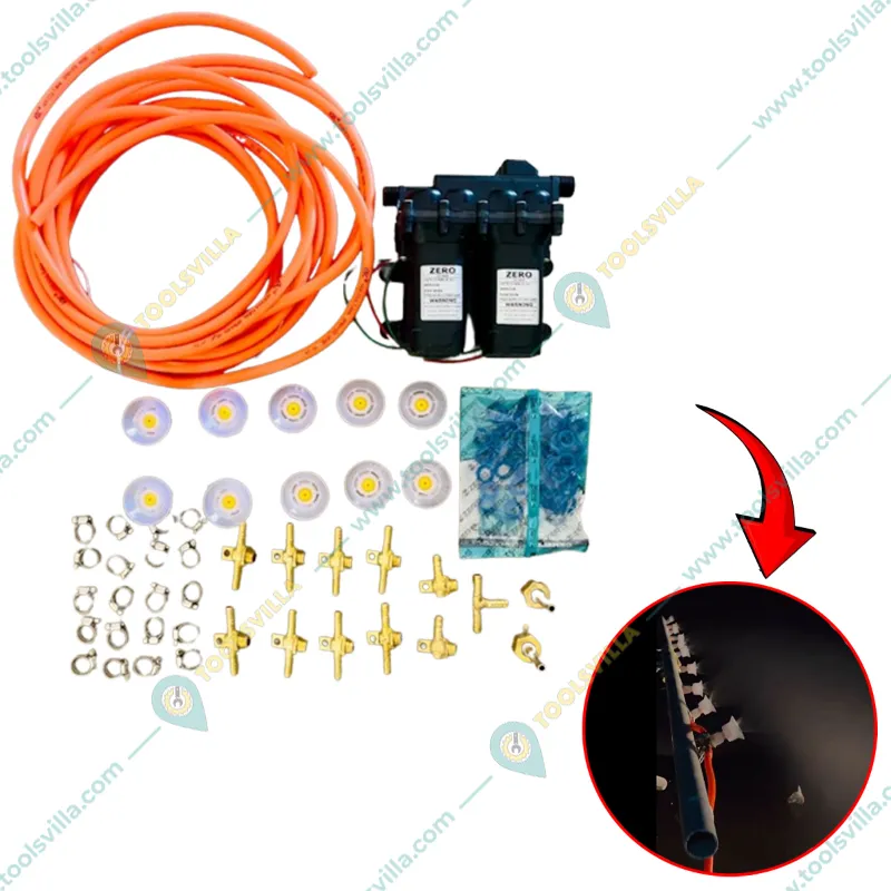 Heavy Duty Boom Sprayer Kit (450 PSI Motor, 10 Nozzles, 10 Meter Pipe & Other Accessories)
