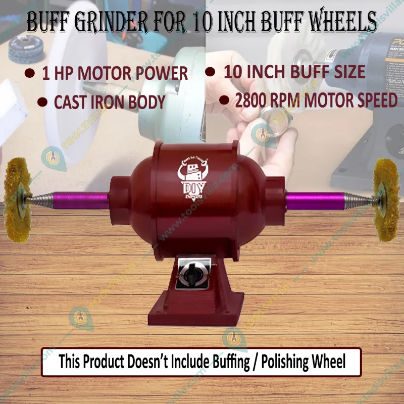 DIY Engineers 10 Inch 1 HP Buff Grinder For Buffing And Polishing
