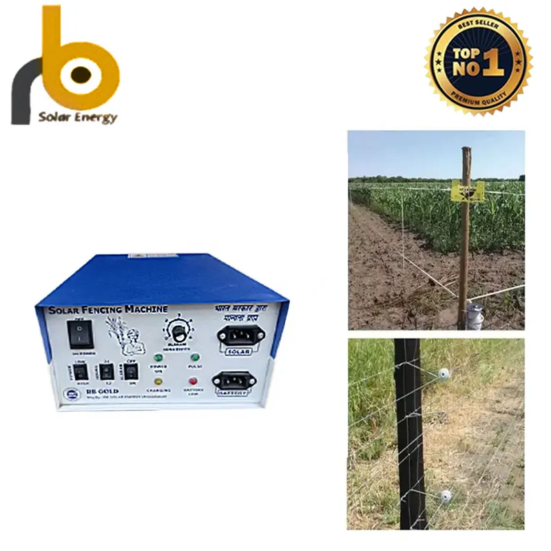 RB Solar 10 KV Metal Body Solar Zatka Machine to Cover 40 Acre Land (6 Month Warranty) with Accessories