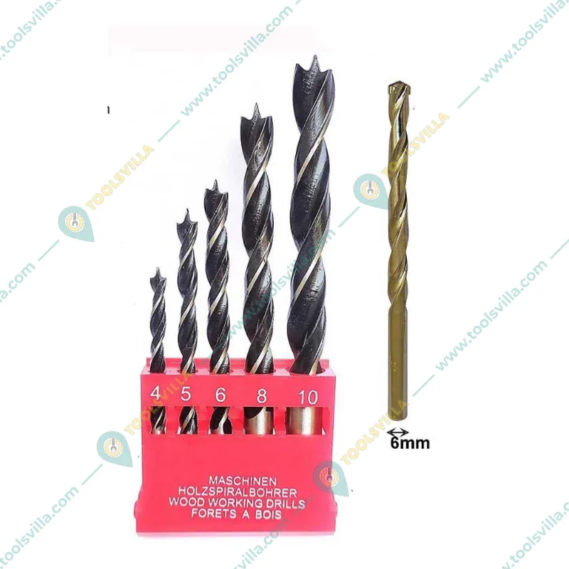 10mm 300 Watt Drill Machine & 100mm 850 Watt Angle Grinder With 6 Pcs Wheel, 5 Pcs Wood Drill Bits, 1 Pcs Masonry Bit & 1 Pair Gloves