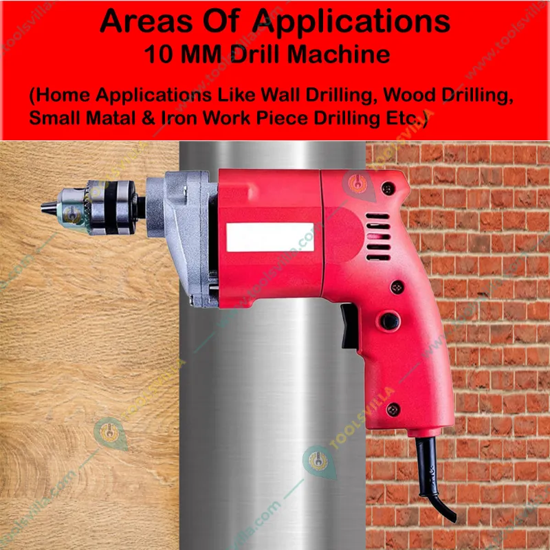 Heavy Duty 10 mm Electric Drill Machine With 6 Pcs Drill Bits, 300 W & 2600 RPM