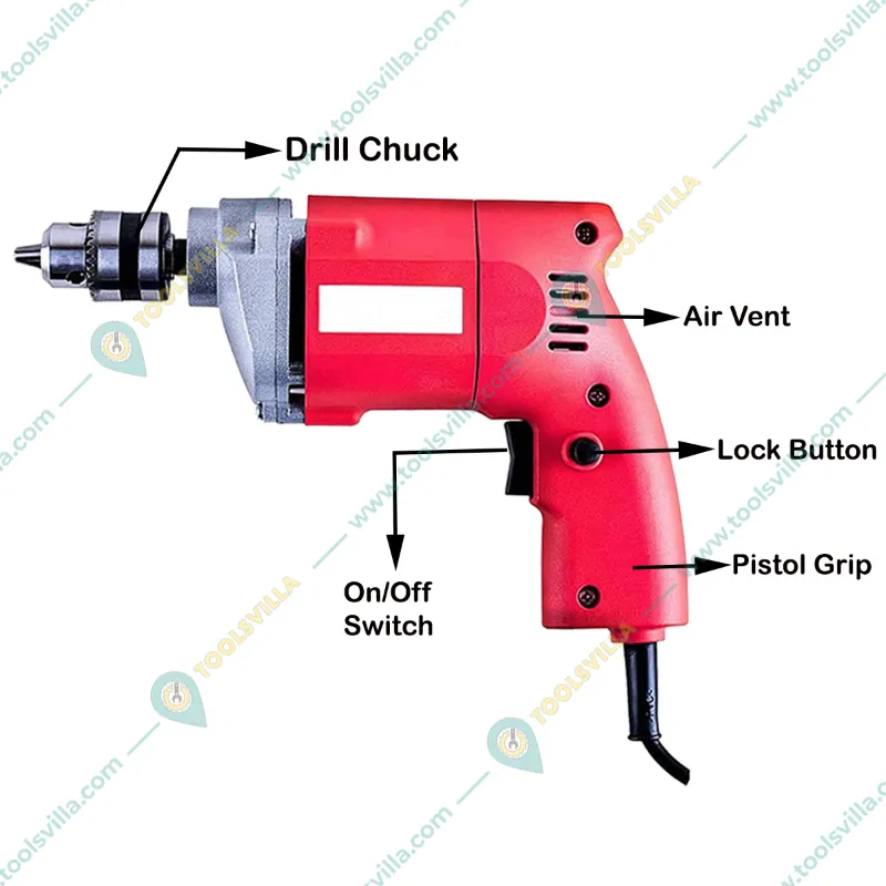 Heavy Duty 10 mm Electric Drill Machine With 6 Pcs Drill Bits, 300 W & 2600 RPM