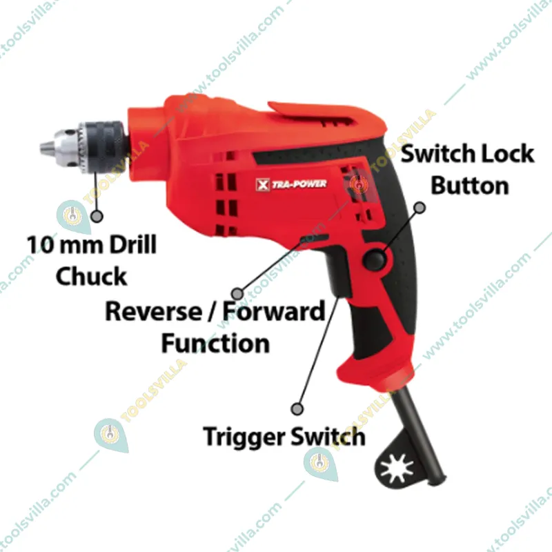 Xtra Power 10 mm Reverse Forward Function Electric Drill Machine, 450 W & 3000 RPM (XPT 525)