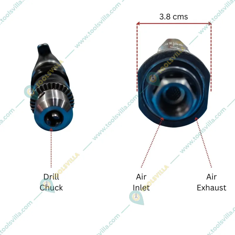 Techno 10 mm Straight Air Drill Machine, 3500 RPM (AT-4038C)