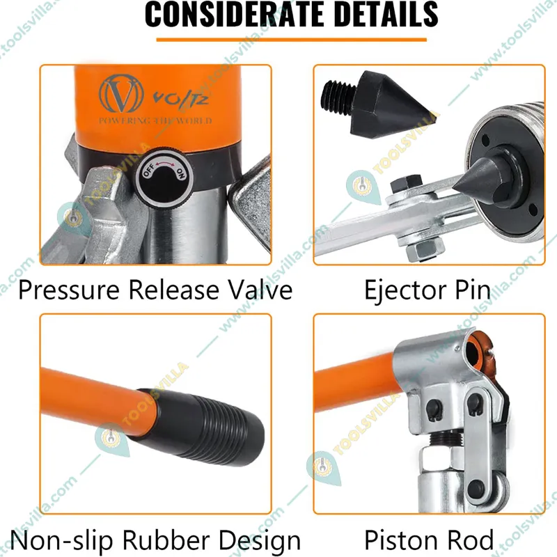 VOLTZ 10 Ton 3 Jaw Hydraulic Gear Puller, Wheel Bearing Hub Removal Tool (VZ-HP10T)