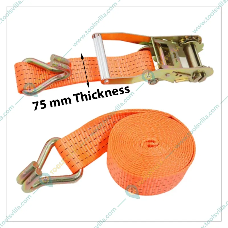 Safelift 10 ton 5 meter Ratchet Cargo Lashing Belt/Strap ,50mm Thickness Designed For Heavy-Duty Applications