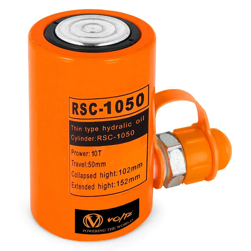 VOLTZ 10 T Hydraulic Cylinder Jack Solid with Hand Pump Single Acting Hydraulic Ram Cylinder 50 mm Hydraulic Lifting Cylinders (RSC-1050180)