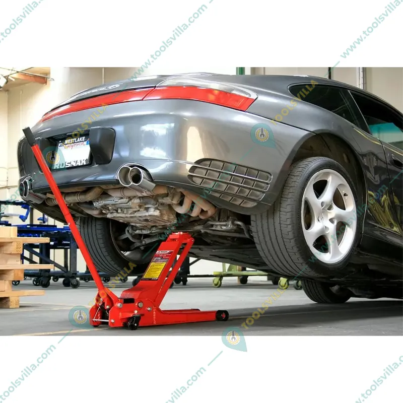 Classic 10-Ton Capacity Hydraulic Floor Trolley Jack for Heavy Vehicles - Maximum Lifting Height 538 mm