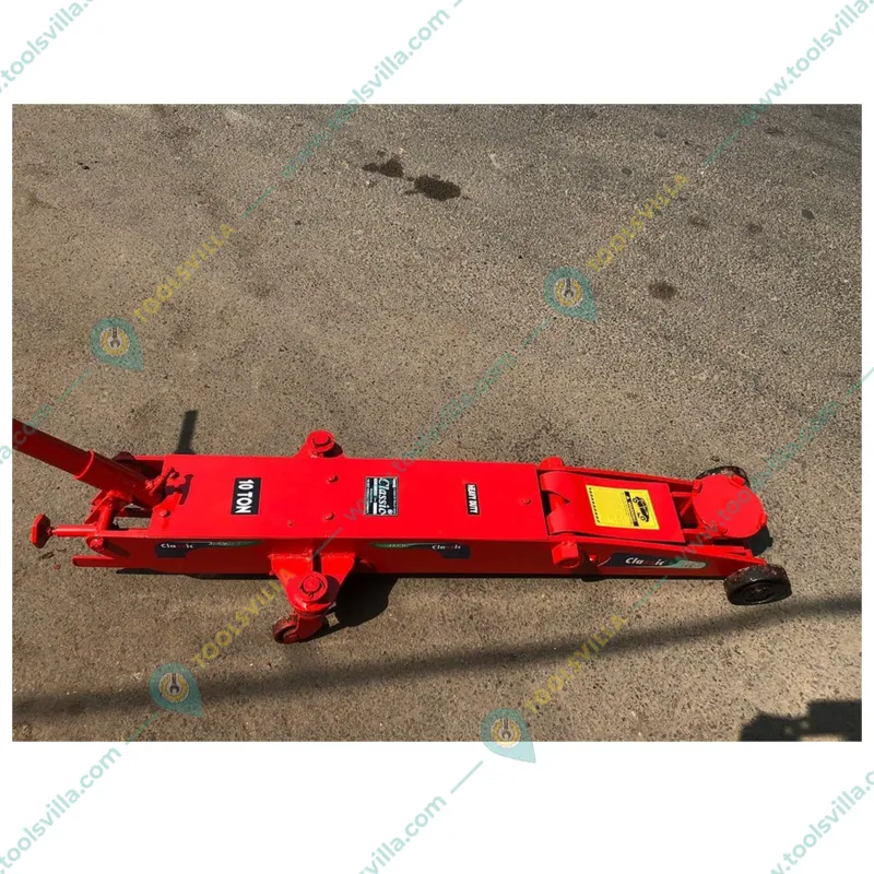 Classic 10-Ton Capacity Hydraulic Floor Trolley Jack for Heavy Vehicles - Maximum Lifting Height 538 mm