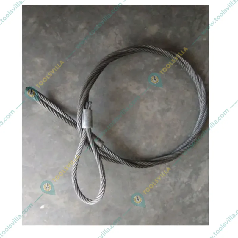 MAHADEV 11 mm 13 Meter Wire Rope Sling,1400 kg load capacity, 6x19 Steel Core For Lifting, Rigging, and Material Handling