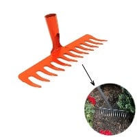 12 Teeth Hand Cultivator Garden Rake Without Handle Pack of 2