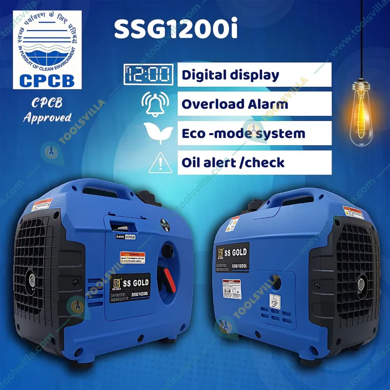 SS Gold 1200W Super Silent Portable Petrol Generator (SSG1200i)