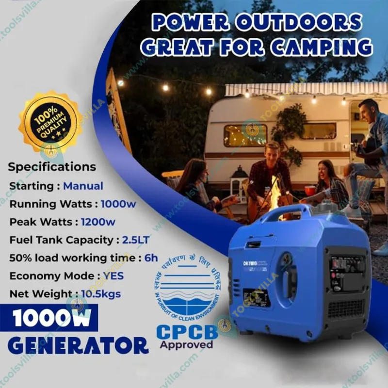 SS Gold 1200W Super Silent Portable Petrol Generator (SSG1200i)