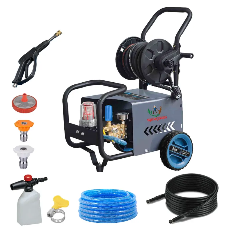 Sprayman 120 Bar, 2200 W, 10 lpm Trolley Type High Pressure Washer With Accessories, 6 Month Warranty (SPPW-105)
