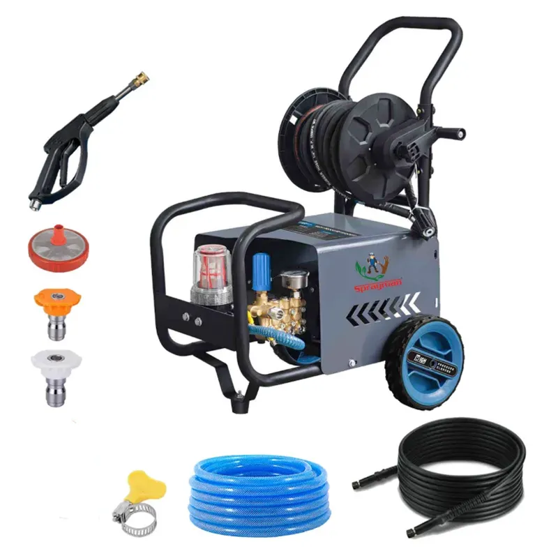 Sprayman 120 Bar, 2200 W, 10 lpm Trolley Type High Pressure Washer With Accessories, 6 Month Warranty (SPPW-105)