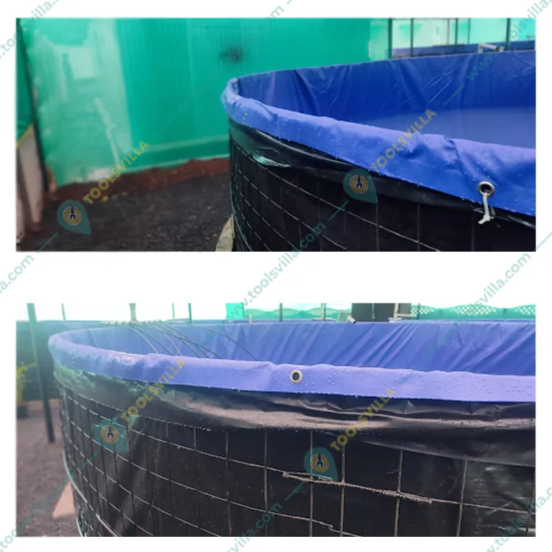 1250 GSM Tarpaulin Sheet of 2 Diameter for Biofloc Tank with 4500L Capacity