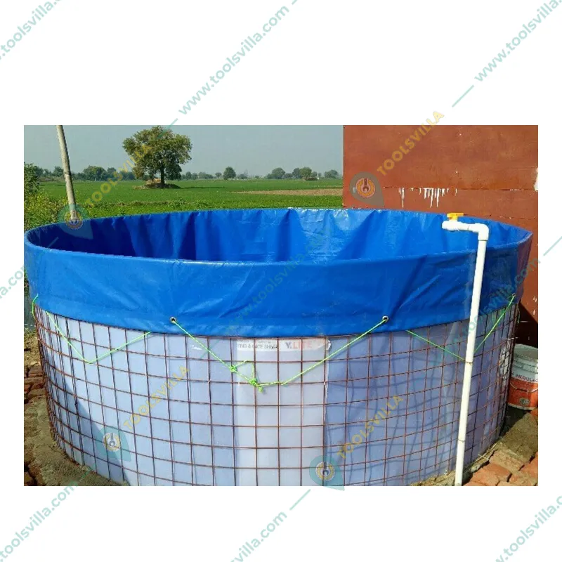 1250 GSM Tarpaulin Sheet of 2 Diameter for Biofloc Tank with 4500L Capacity