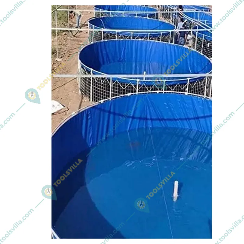 1250 GSM Tarpaulin Sheet of 2 Diameter for Biofloc Tank with 4500L Capacity