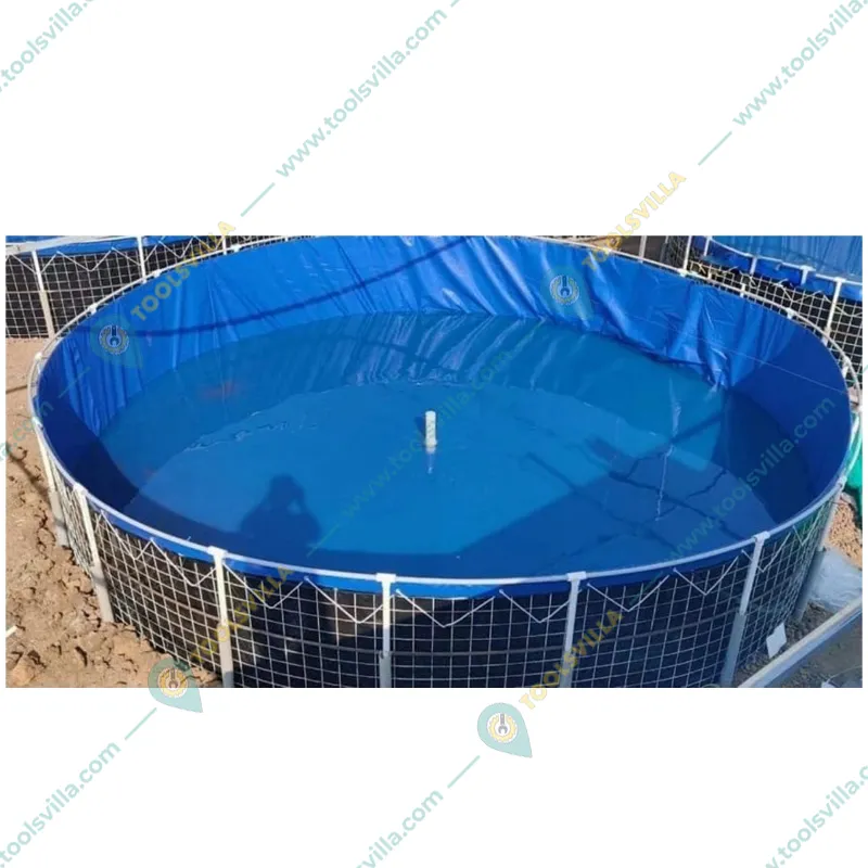 1250 GSM Tarpaulin Sheet of 2 Diameter for Biofloc Tank with 4500L Capacity