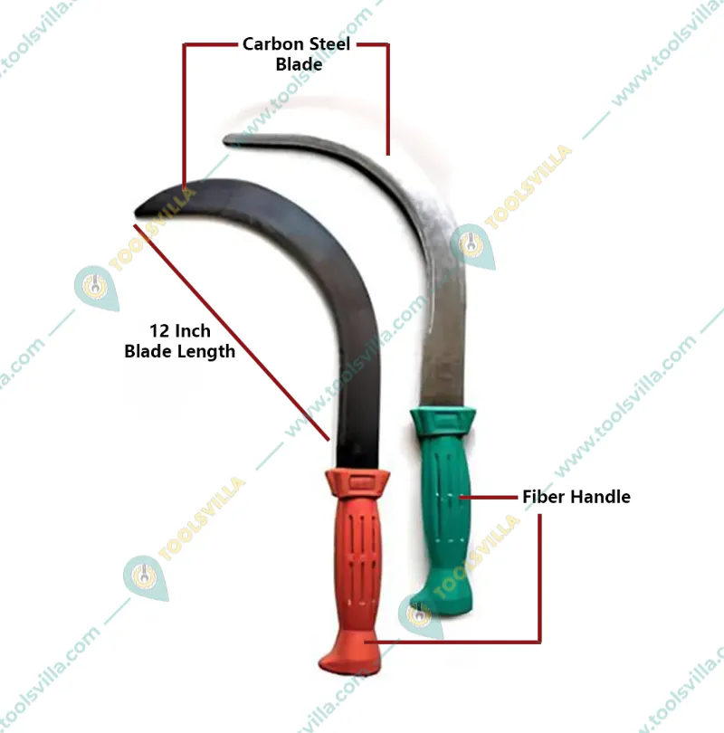 Heavy Duty 12 Inch Manual Sickle with Fibre Handle (Set of 2)