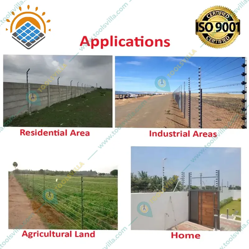 Khetpal 12 KV Solar Zatka Machine for 40 Acres Area with Siren, Cables, and Battery Connectors (1 Year Warranty)