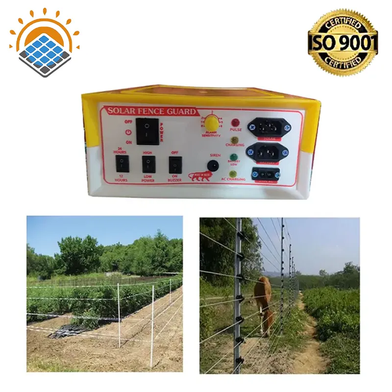 Khetpal 12 KV Solar Zatka Machine for 40 Acres Area with Siren, Cables, and Battery Connectors (1 Year Warranty)